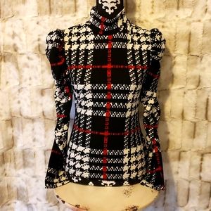 mad about plaid princess capped sleeve blouse-